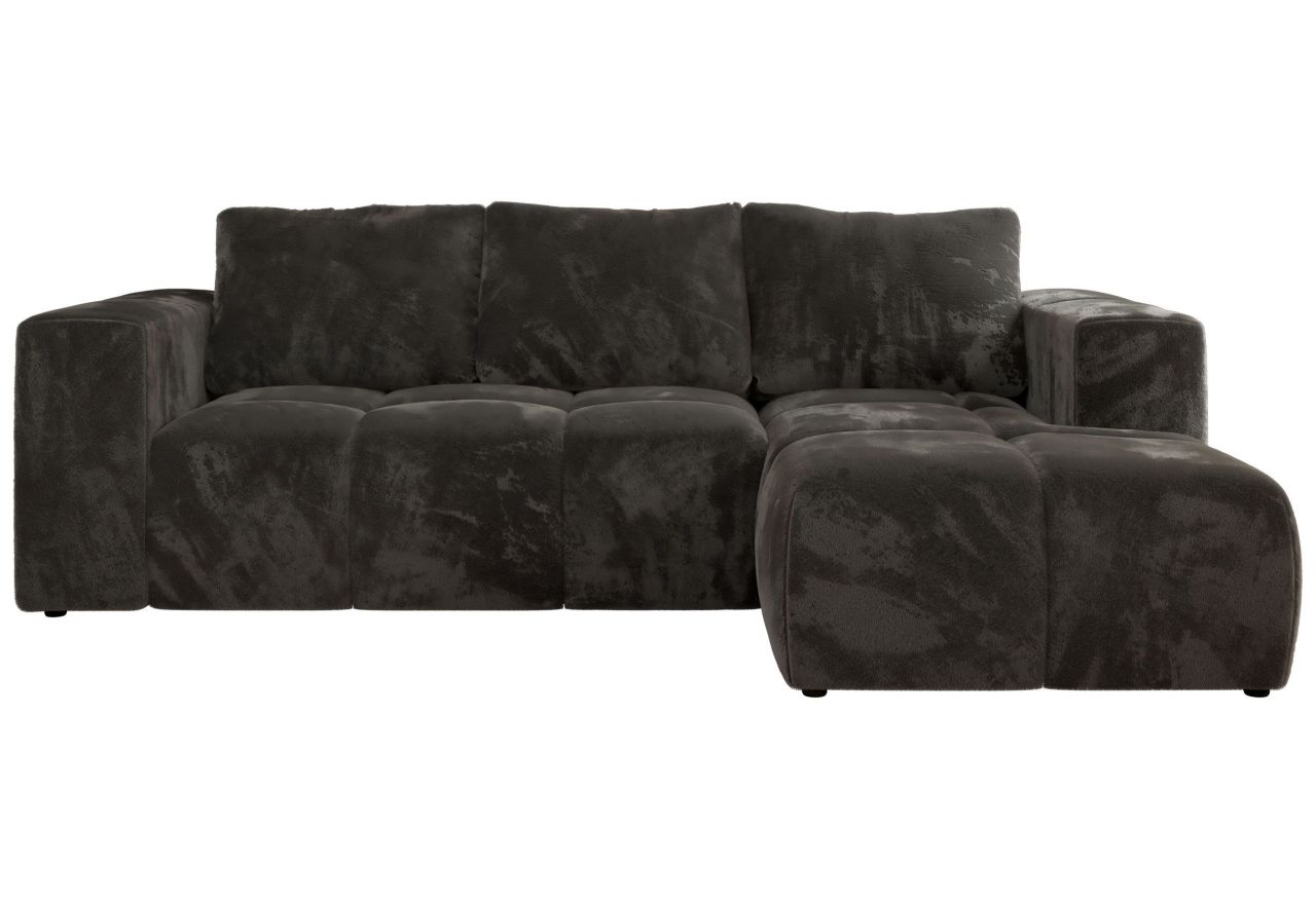 Narożnik MONIVA L - strona prawa - ciemnoszary, plusz