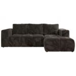 Narożnik MONIVA L - strona prawa - ciemnoszary, plusz