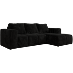 Narożnik MONIVA L - strona prawa - czarny, plusz