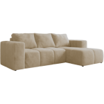 Narożnik MONIVA L - strona prawa - kremowy, plusz