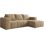 Narożnik MONIVA L - strona prawa - beżowy, plusz