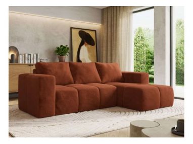 Narożnik MONIVA L - strona prawa - pomarańczowy, plusz