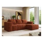 Narożnik MONIVA L - strona prawa - pomarańczowy, plusz