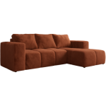 Narożnik MONIVA L - strona prawa - pomarańczowy, plusz