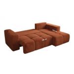 Narożnik MONIVA L - strona prawa - pomarańczowy, plusz