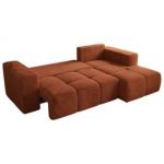 Narożnik MONIVA L - strona prawa - pomarańczowy, plusz