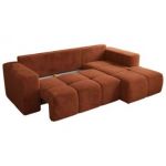 Narożnik MONIVA L - strona prawa - pomarańczowy, plusz