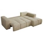 Narożnik MONIVA L - strona prawa - beżowy, welwet