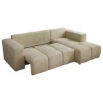 Narożnik MONIVA L - strona prawa - beżowy, welwet