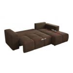 Narożnik MONIVA L - strona prawa - brązowy, welwet