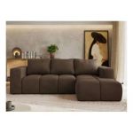 Narożnik MONIVA L - strona prawa - brązowy, welwet