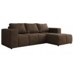 Narożnik MONIVA L - strona prawa - brązowy, welwet