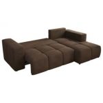 Narożnik MONIVA L - strona prawa - brązowy, welwet