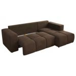 Narożnik MONIVA L - strona prawa - brązowy, welwet