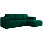 Narożnik MONIVA L - strona prawa - ciemnozielony, welwet
