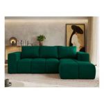 Narożnik MONIVA L - strona prawa - ciemnozielony, welwet