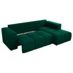 Narożnik MONIVA L - strona prawa - ciemnozielony, welwet