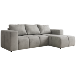 Narożnik MONIVA L - strona prawa - jasnoszary, welwet