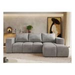 Narożnik MONIVA L - strona prawa - jasnoszary, welwet