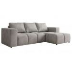 Narożnik MONIVA L - strona prawa - jasnoszary, welwet