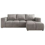 Narożnik MONIVA L - strona prawa - jasnoszary, welwet