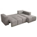 Narożnik MONIVA L - strona prawa - jasnoszary, welwet