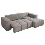 Narożnik MONIVA L - strona prawa - jasnoszary, welwet