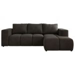 Narożnik MONIVA L - strona prawa - ciemnoszary, welwet