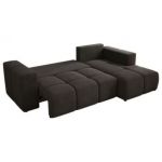 Narożnik MONIVA L - strona prawa - ciemnoszary, welwet