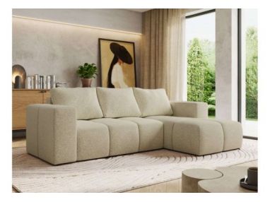 Narożnik MONIVA L - strona prawa - kremowy, struktura