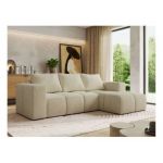 Narożnik MONIVA L - strona prawa - kremowy, struktura