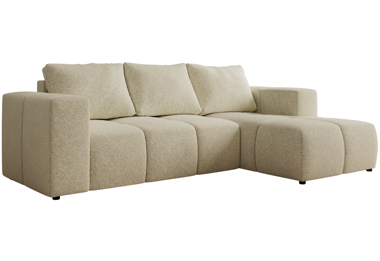 Narożnik MONIVA L - strona prawa - kremowy, struktura