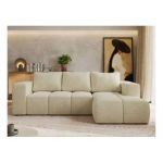 Narożnik MONIVA L - strona prawa - kremowy, struktura