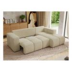 Narożnik MONIVA L - strona prawa - kremowy, struktura