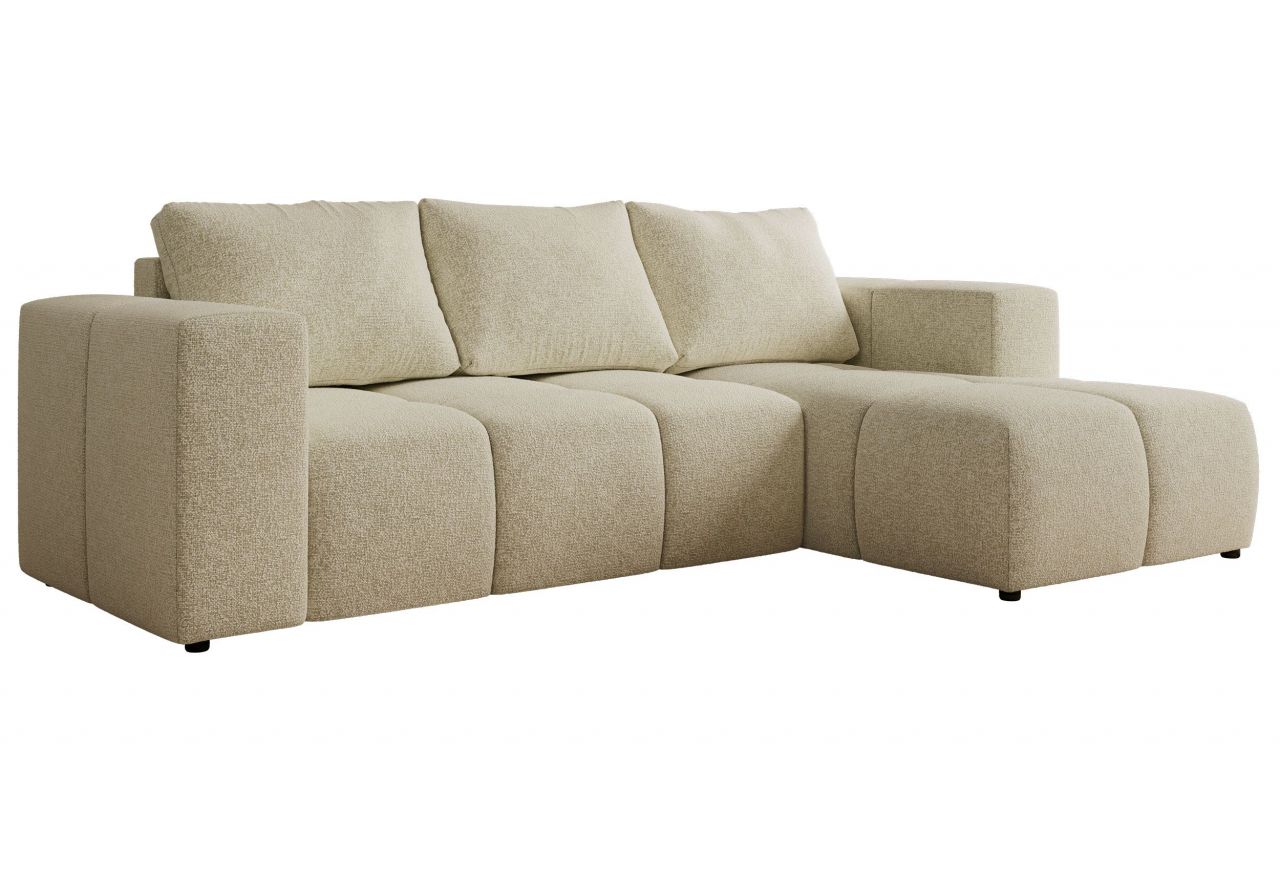 Narożnik MONIVA L - strona prawa - kremowy, struktura