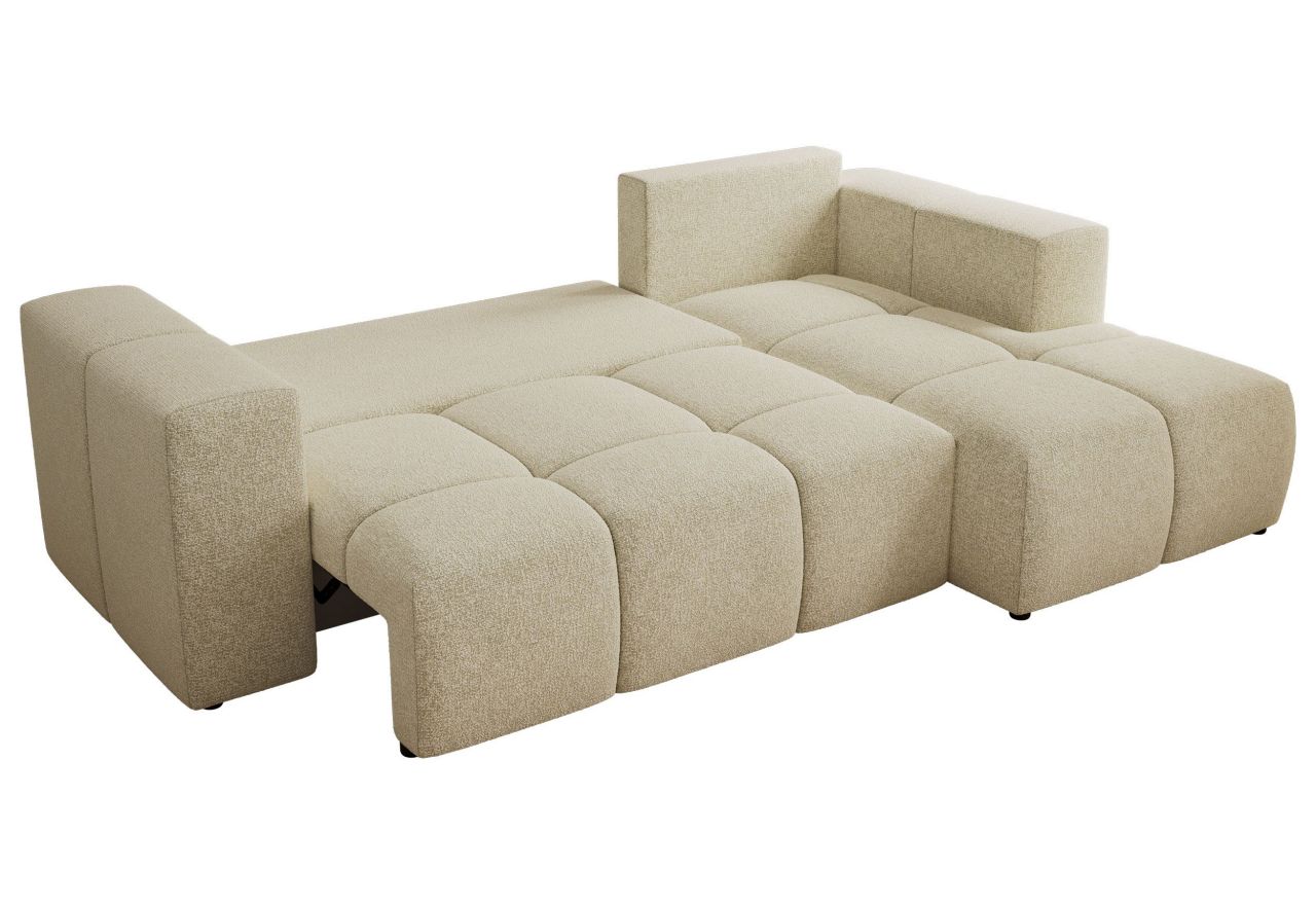 Narożnik MONIVA L - strona prawa - kremowy, struktura