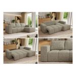 Narożnik MONIVA L - strona prawa - beżowy, struktura