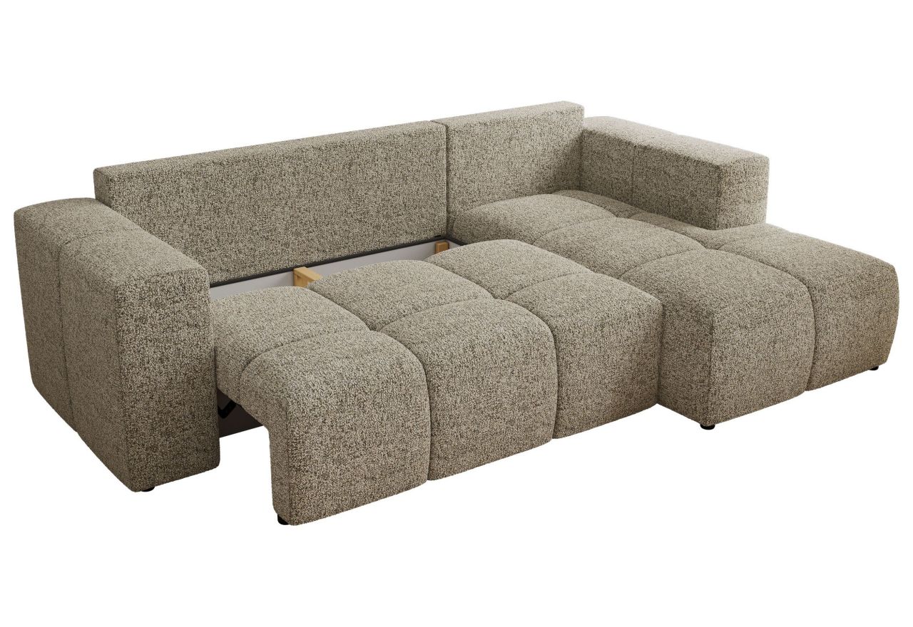 Narożnik MONIVA L - strona prawa - beżowy, struktura