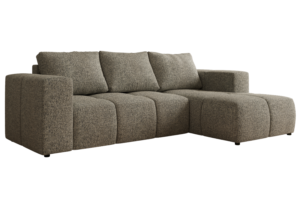 Narożnik MONIVA L - strona prawa - szary, struktura