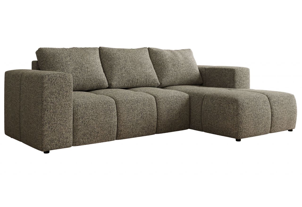 Narożnik MONIVA L - strona prawa - szary, struktura