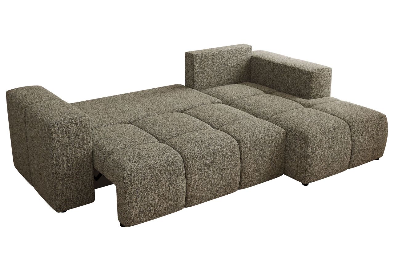 Narożnik MONIVA L - strona prawa - szary, struktura