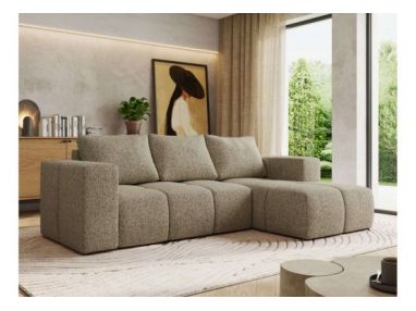 Narożnik MONIVA L - strona prawa - ciemnobeżowy, struktura