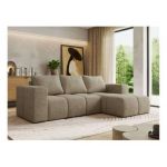 Narożnik MONIVA L - strona prawa - ciemnobeżowy, struktura