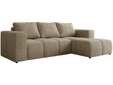 Narożnik MONIVA L - strona prawa - ciemnobeżowy, struktura