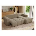 Narożnik MONIVA L - strona prawa - ciemnobeżowy, struktura