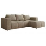 Narożnik MONIVA L - strona prawa - ciemnobeżowy, struktura