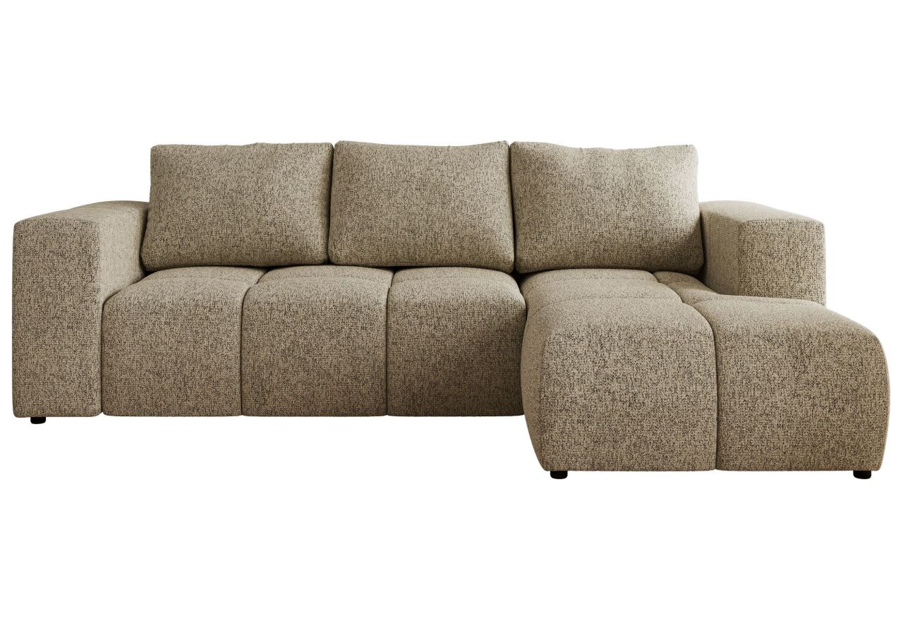 Narożnik MONIVA L - strona prawa - ciemnobeżowy, struktura