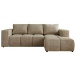 Narożnik MONIVA L - strona prawa - ciemnobeżowy, struktura