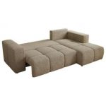 Narożnik MONIVA L - strona prawa - ciemnobeżowy, struktura