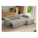 Narożnik MONIVA L - strona prawa - jasnoszary, struktura